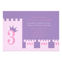 La 3ro fiesta de cumpleaños de la princesa invita comunicado