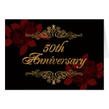 la 50.a tarjeta de la fiesta de aniversario invita