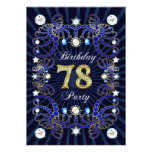la 78.a fiesta de cumpleaños invita con las masas  invitación