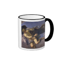 La abducción de Ganymede, 1700 (aceite en lona) Taza