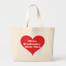 La abuela me ama alemán bolsas lienzo