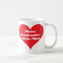 La abuela me ama alemán taza de café
