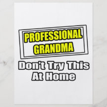 La abuela profesional… no intenta esto en casa tarjetas publicitarias