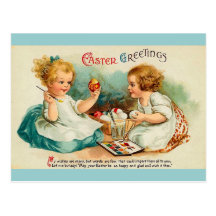 La acuarela Eggs los saludos de Pascua Tarjetas Postales