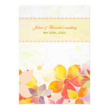 La acuarela florece invitaciones lindas del boda d invitaciones personalizada