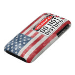 la advertencia de la bandera americana del iPhone  iPhone 3 Case-Mate Carcasas