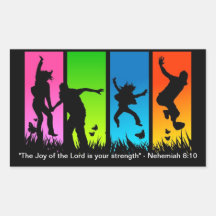 La alegría del señor es su 8:10 de Nehemiah de la  Rectangular Pegatina