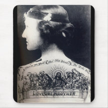 La aleta tatuada - amor uno otro alfombrillas de ratones