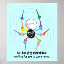 La araña de la viuda negra de la viuda de golf jun posters