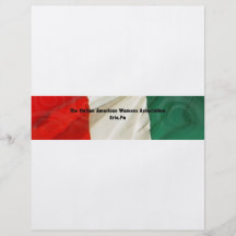 La asociación de las mujeres americanas italianas flyer a todo color
