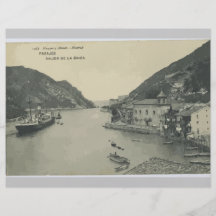 La Bahía, vintage de Pasajes Salida De Tarjeta Publicitaria