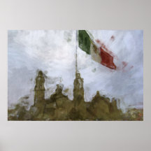 La Bandera 5.jpg de la estafa del EL Zocalo del DF Posters