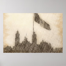 La Bandera 7 de la estafa del EL Zocalo del DF del Posters