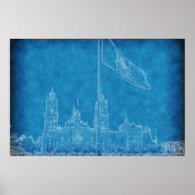 La Bandera 9.jpg de la estafa del EL Zocalo del DF Posters