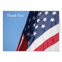 La bandera americana le agradece tarjeta de felici