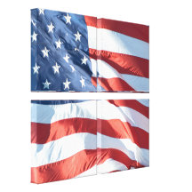 La bandera americana - una impresión de la bella a impresión de lienzo