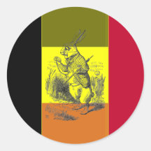 La bandera de Bélgica rayó al pegatina del cuento 