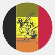 La bandera de Bélgica rayó al pegatina del cuento 