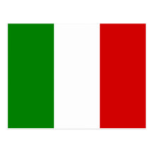 La bandera de Italia Postales