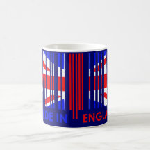 La bandera de la clave de barras colorea el diseño tazas de café