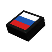La bandera de Rusia Cajas De Recuerdo