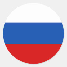La bandera de Rusia Pegatinas Redondas