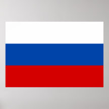 La bandera de Rusia Poster