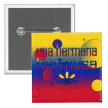 La bandera de Una Hermana Hermosa Venezuela colore Pin