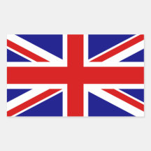 La bandera de Union Jack Rectangular Pegatina