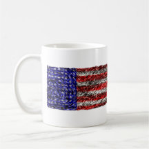 La bandera de Van Gogh de los Estados Unidos Taza De Café