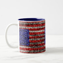 La bandera de Van Gogh de los Estados Unidos Tazas De Café