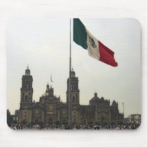La Bandera Mexica de la estafa del EL Zocalo del D Alfombrillas De Ratón