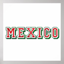 La bandera mexicana sombreada brillante del logoti posters