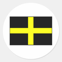 La bandera País de Gales Galés de St David Etiquetas Redondas