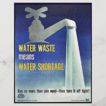 La basura del agua significa la escasez de agua flyer personalizado