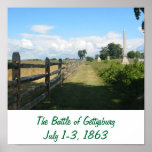 La batalla de la impresión 2 de Gettysburg Poster
