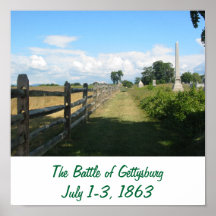 La batalla de la impresión 2 de Gettysburg Poster