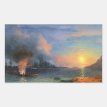 La batalla del paisaje marino de Bomarsund Ivan Ai Rectangular Altavoz