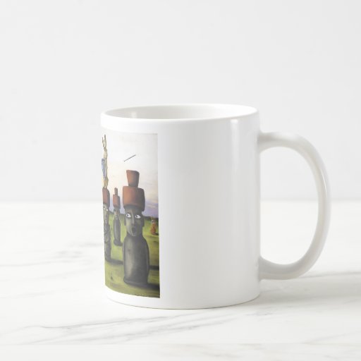 La batalla sobre la isla de pascua taza