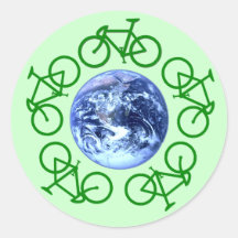 La bicicleta recicla productos pegatina