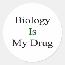 La biología es mi droga pegatinas redondas