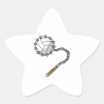 la bola del voleo clava el gráfico del macis pegatina forma de estrella