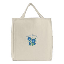 La bolsa de asas azul del guisante de olor de la m