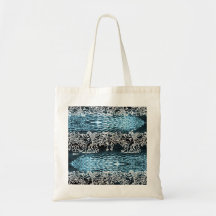 La bolsa de asas azul del vidrio de Sheen del Cupi