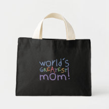 La bolsa de asas azul rayada de la mamá más grande