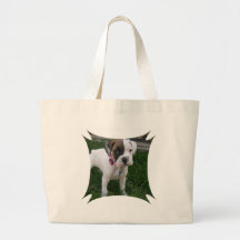 La bolsa de asas blanca del jumbo del perrito del 