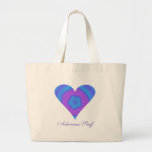 La bolsa de asas bonita personalizada del corazón
