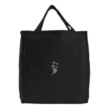 La bolsa de asas bordada ángel bipolar