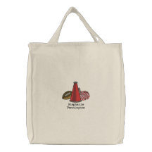 La bolsa de asas bordada animadora personalizada