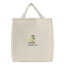 La bolsa de asas bordada bebé personalizada de la 